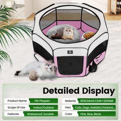 X-ZONE PET dog playpen with 8-mesh panels for airflow and visibility.