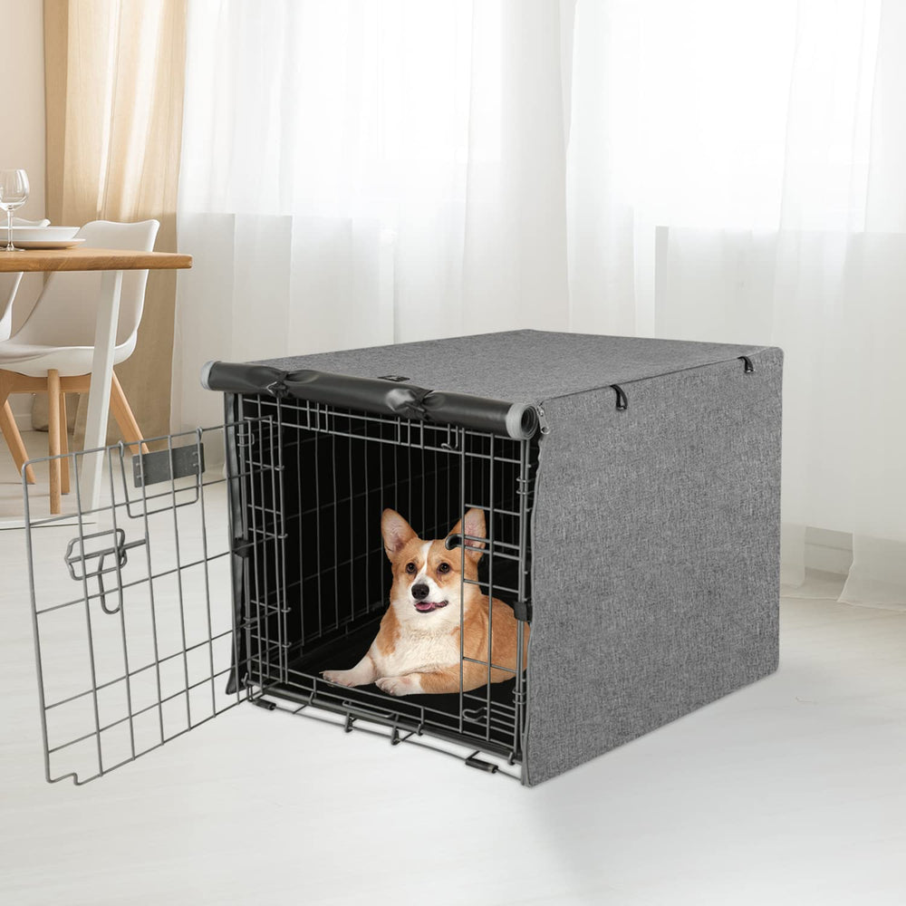 X-ZONE PET crate cover side view highlights ventilation-friendly design for comfortable crate access.