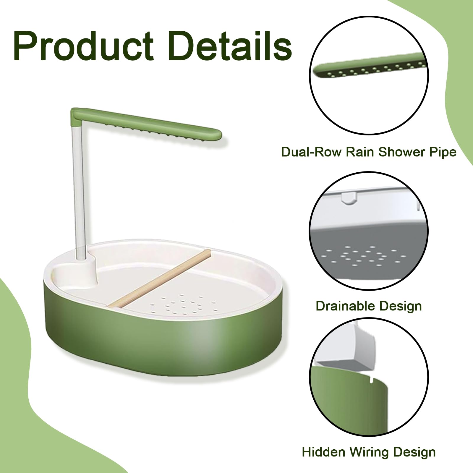 Xanadued bird bath-perch-sip highlights perching and sipping options