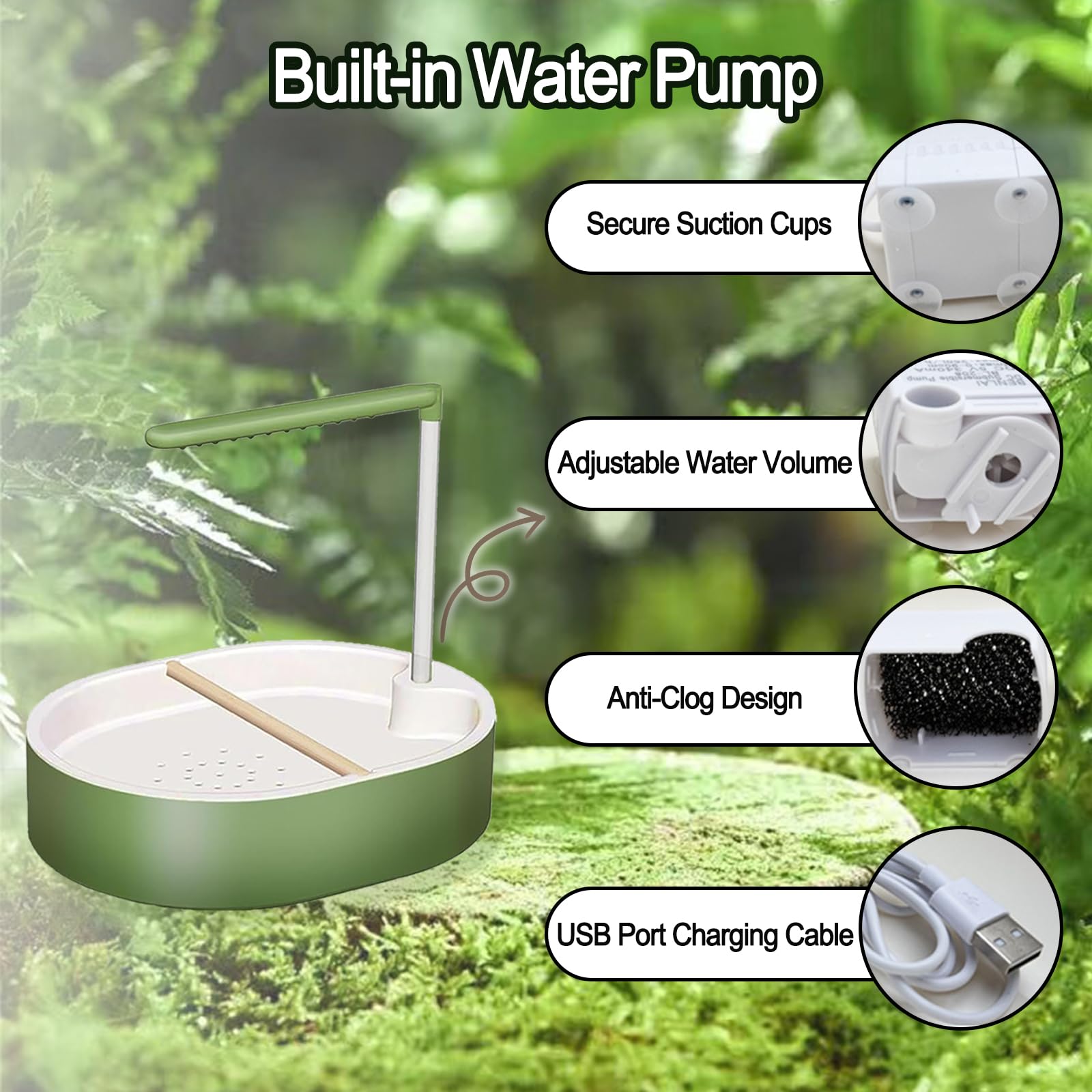 Xanadued bird bath-safety-pp-material emphasizes chew-proof construction