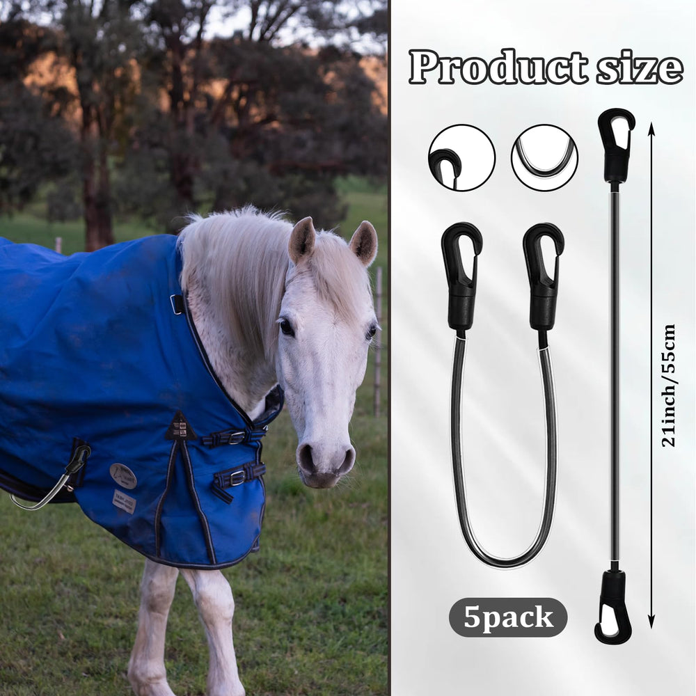 Xanadued elastic tail straps with double-ended clips for quick attachment