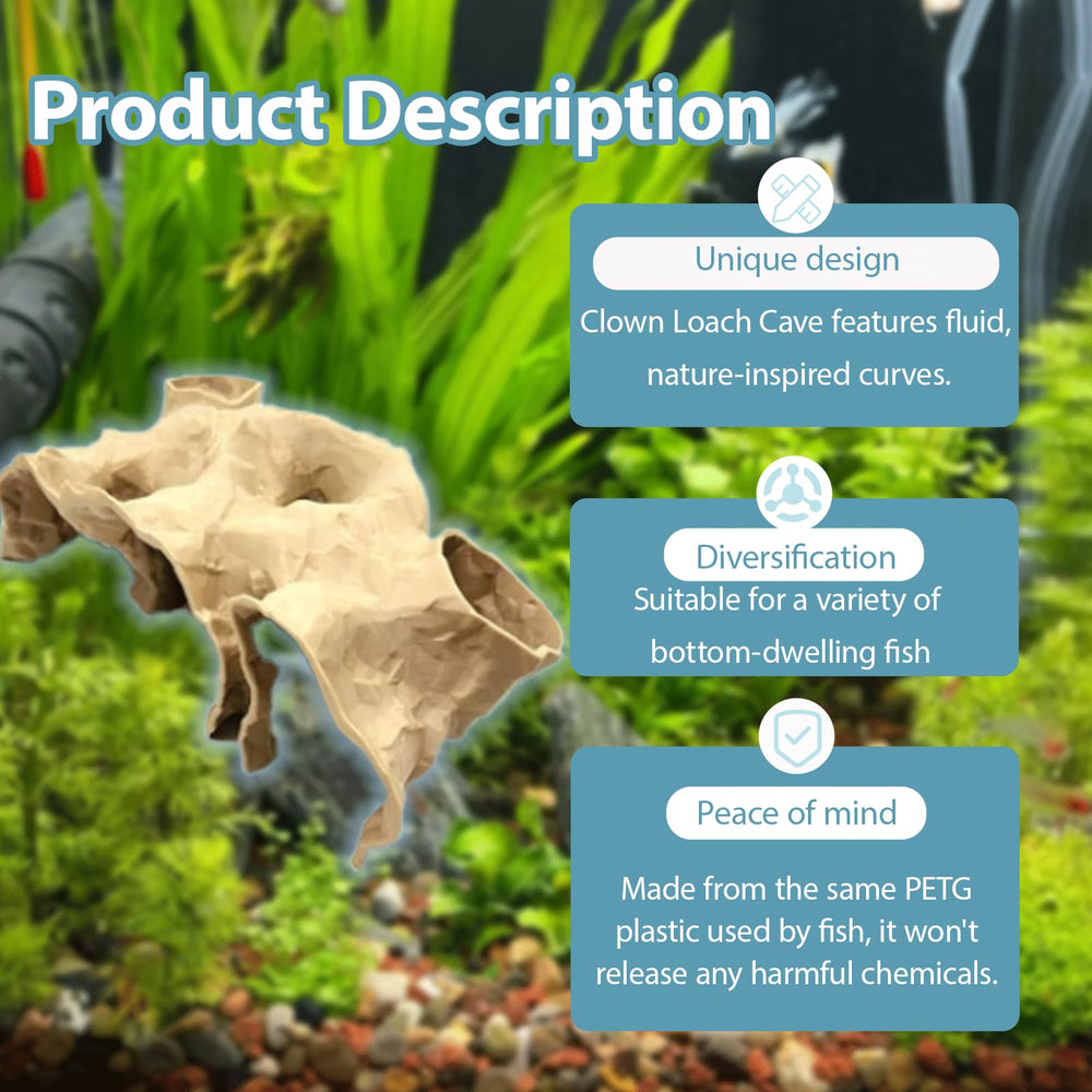 Xanadued forma roca para acuario, apariencia realista que combina con plantas.