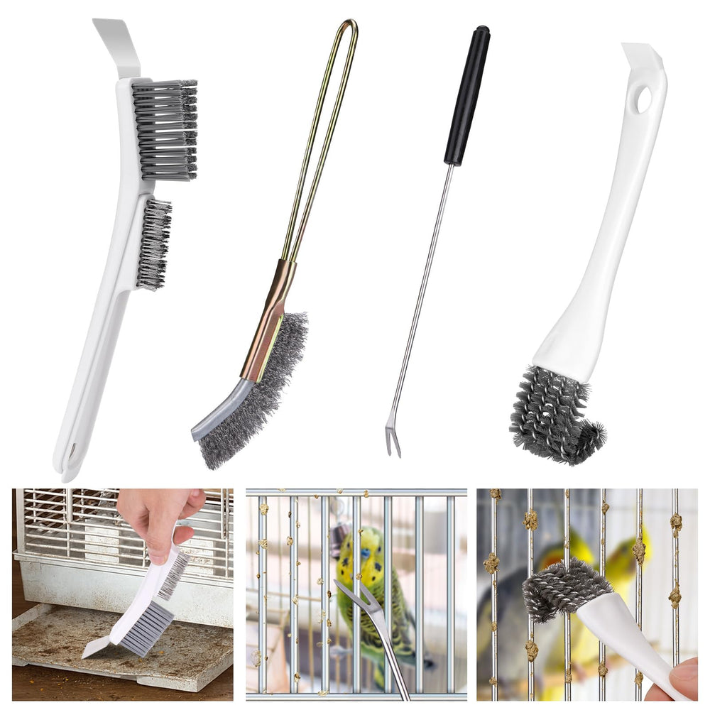 XANGNIER Bird Cage Cleaner Kit assembly shows a complete set for efficient cage cleaning