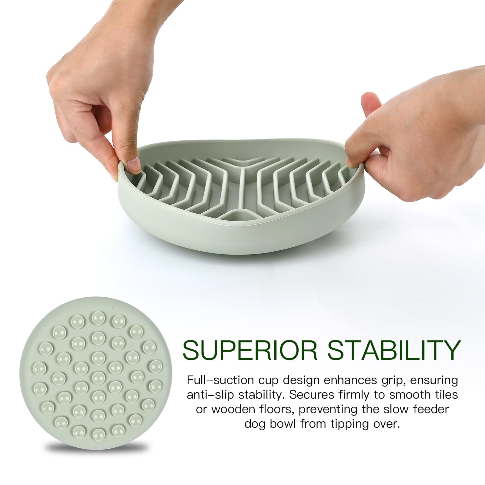 XAQMHSW anti-choking design helps pacing during dog meals.