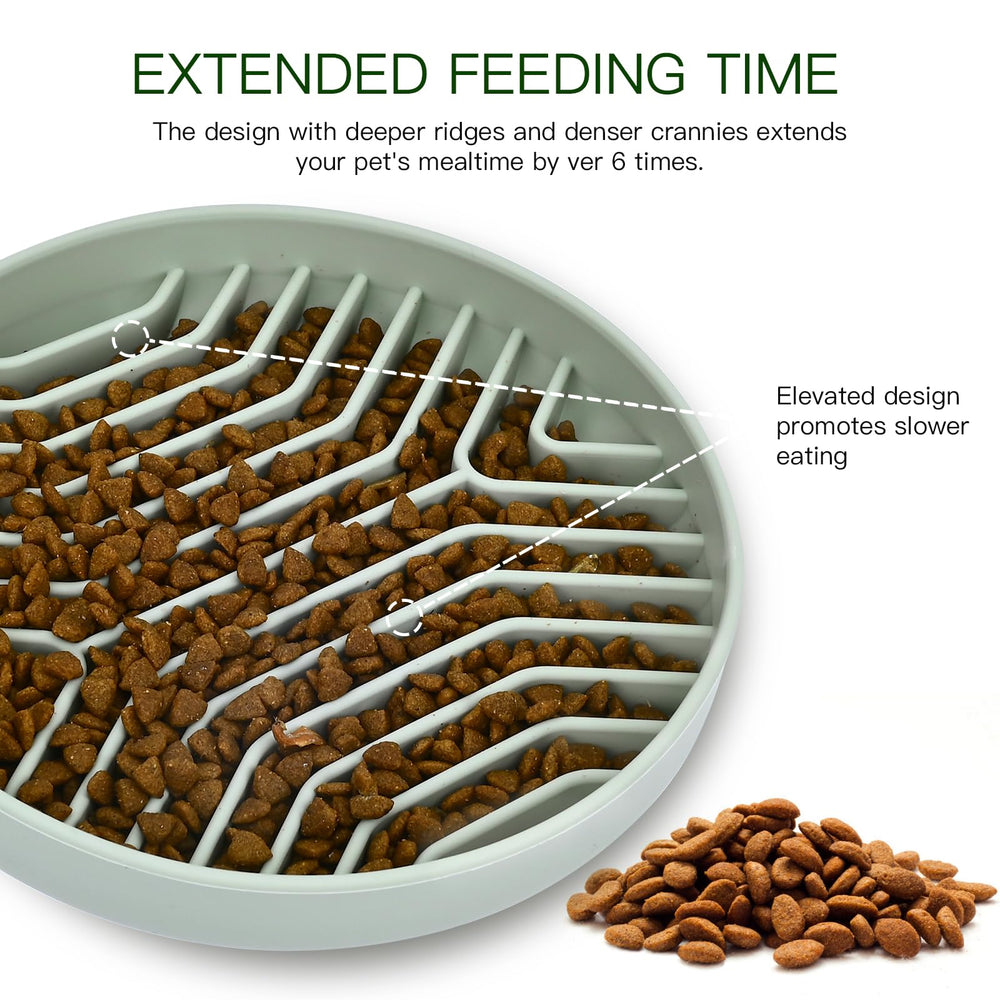 XAQMHSW labyrinth pattern meal bowl detail for slower, calmer eating.