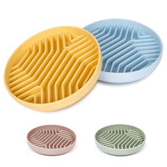 XAQMHSW slow feeder dog bowl with labyrinth design supports mindful eating during meals.