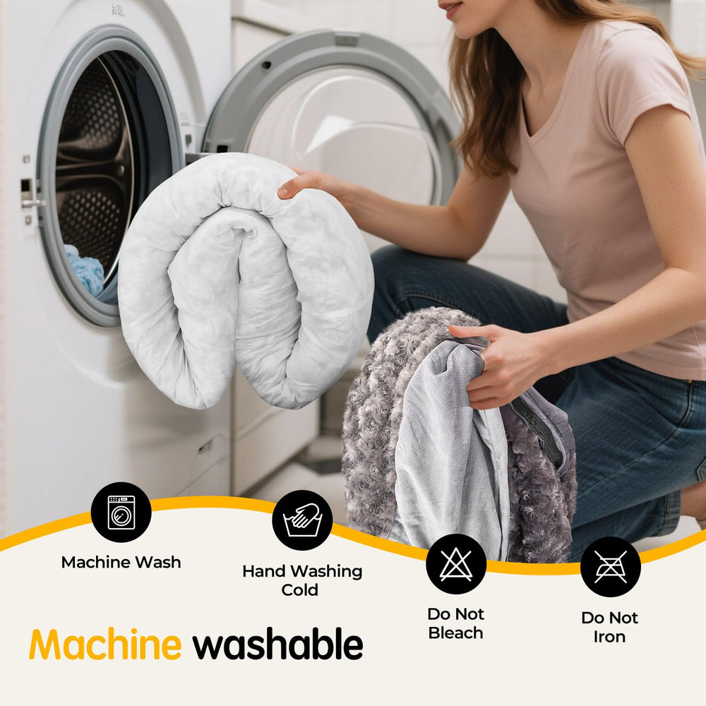 Xavaro cave dog bed plush walls supporting neck and head comfort.