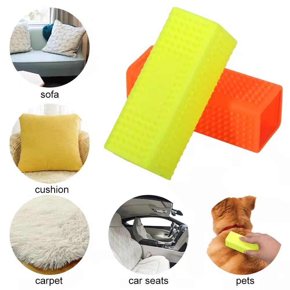 xbaiyanr pet hair remover car-seat-clean demonstrates fast fur lift in vehicle