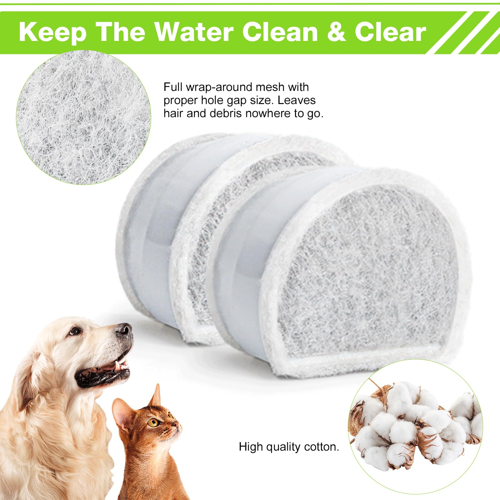 xbbwmrs pet fountain water clarity enhancement for dog and cat drinking