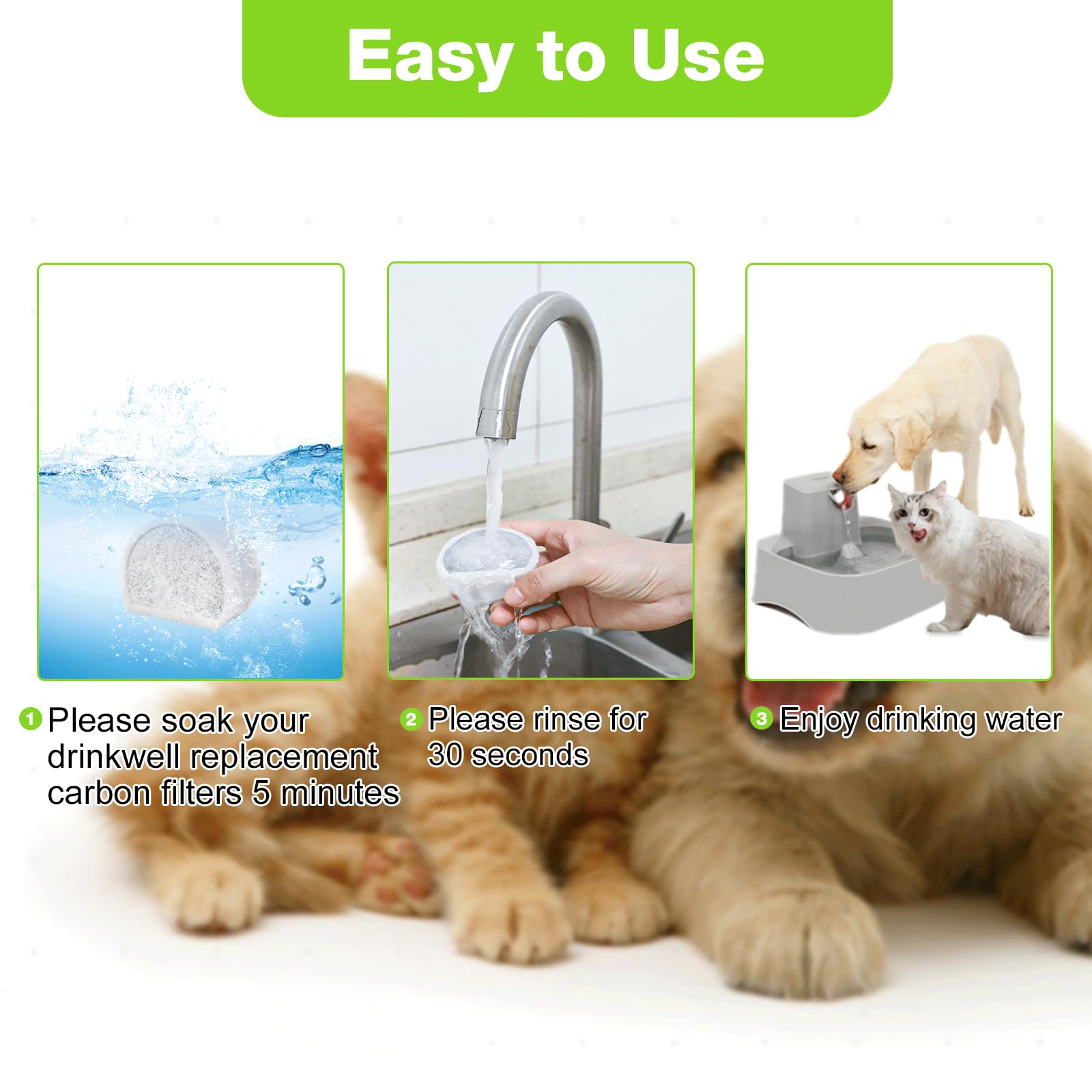 xbbwmrs dog and cat fountain replacement filters help maintain hydration