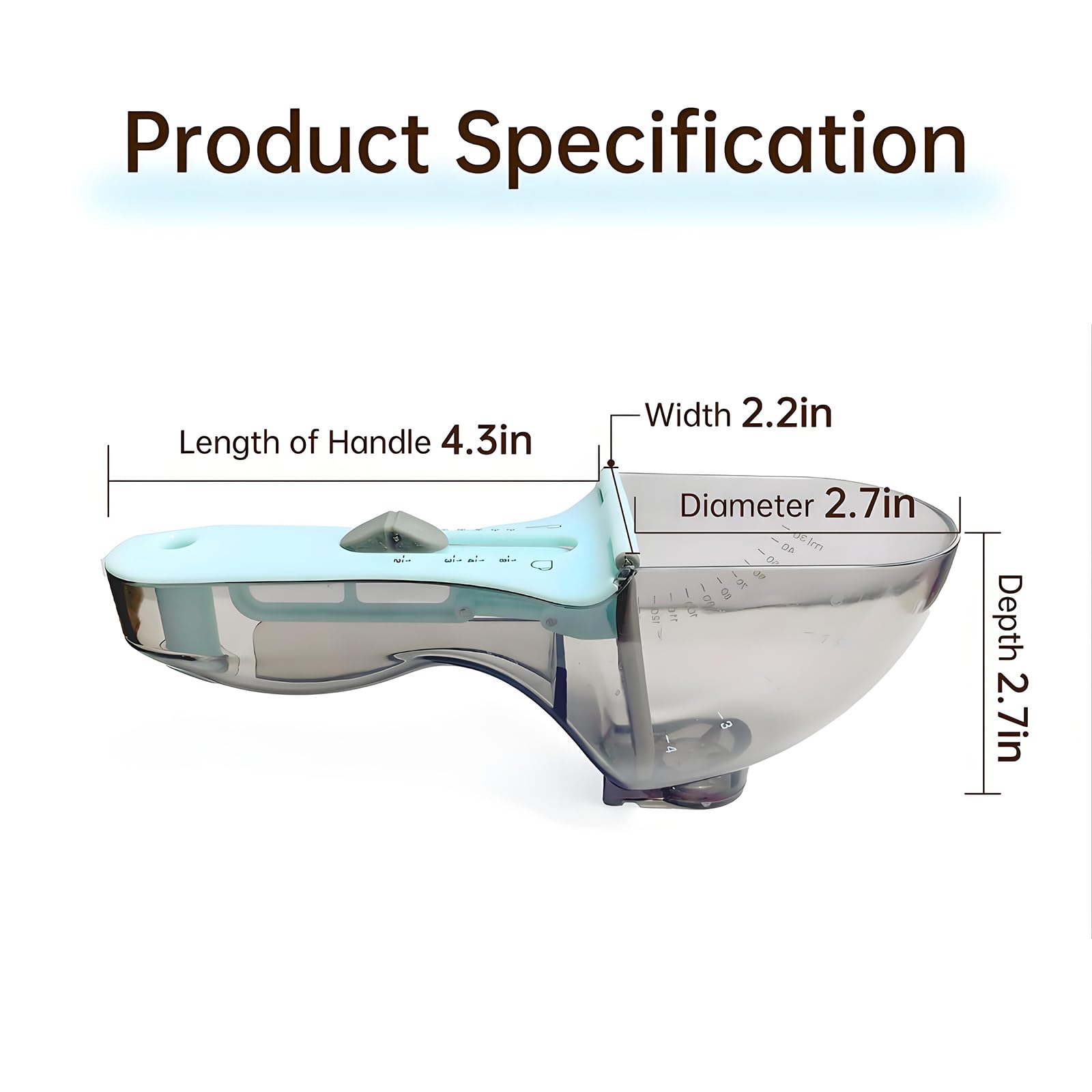 XBEING pet measuring scoop with easy-clean design for quick post-meal cleanup.
