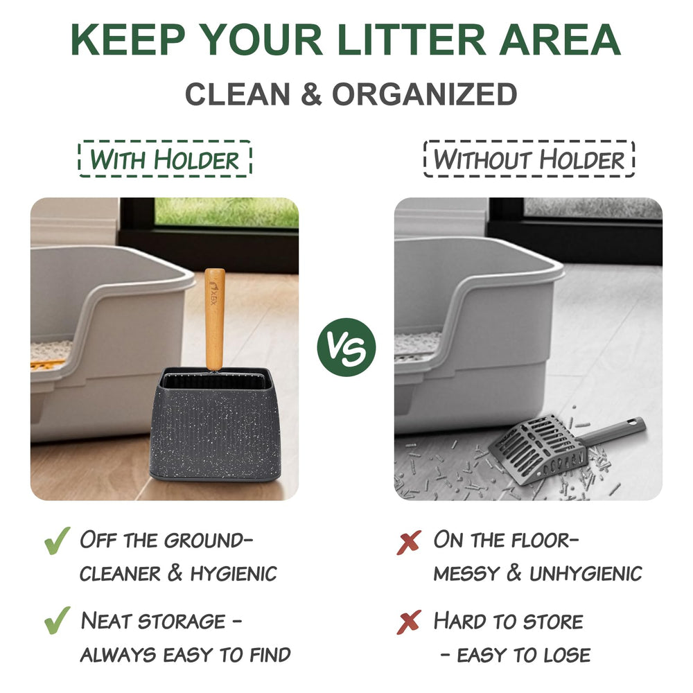 XBX beech wood handle provides comfortable grip during scooping.