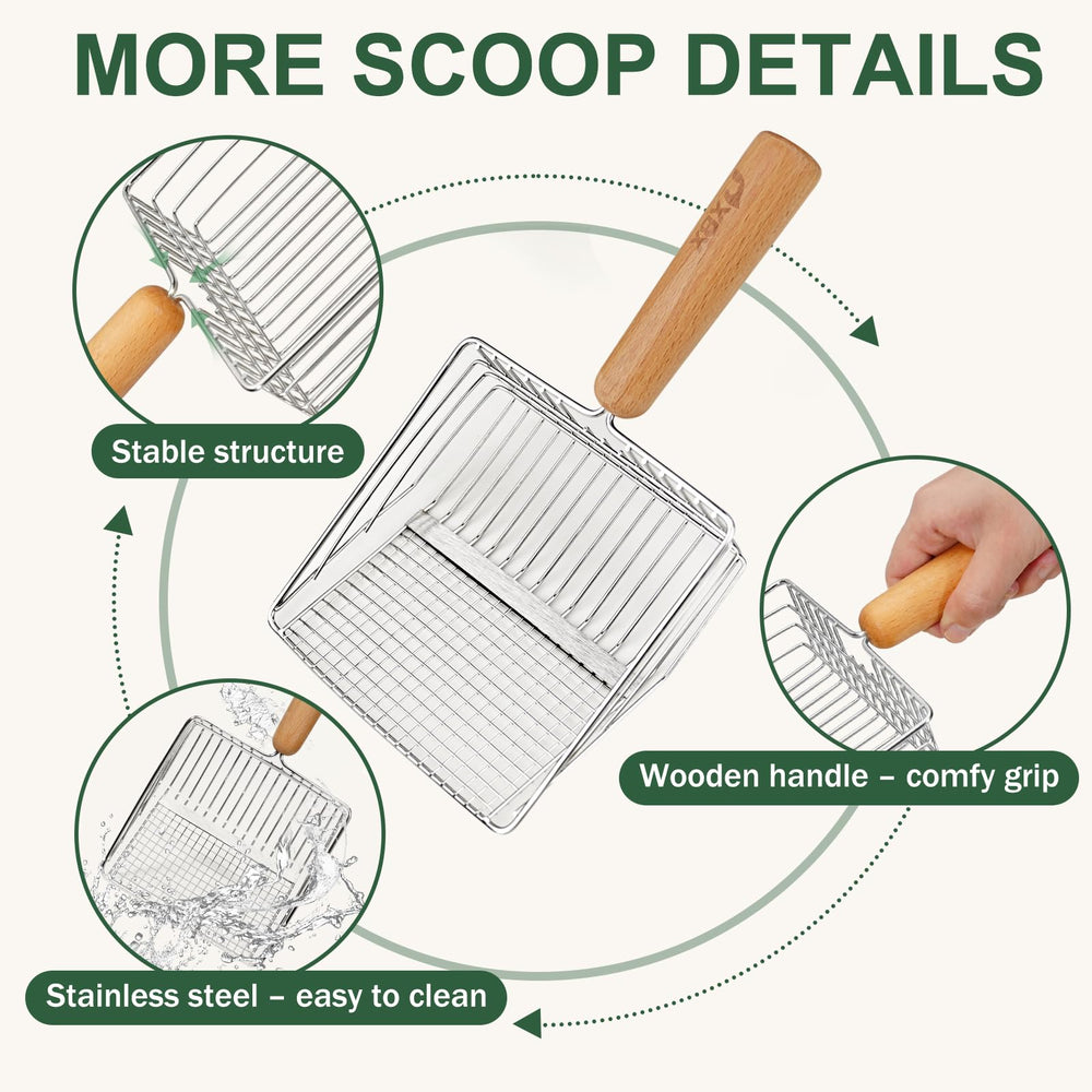 XBX detachable scoop stand simplifies cleaning and storage after use.