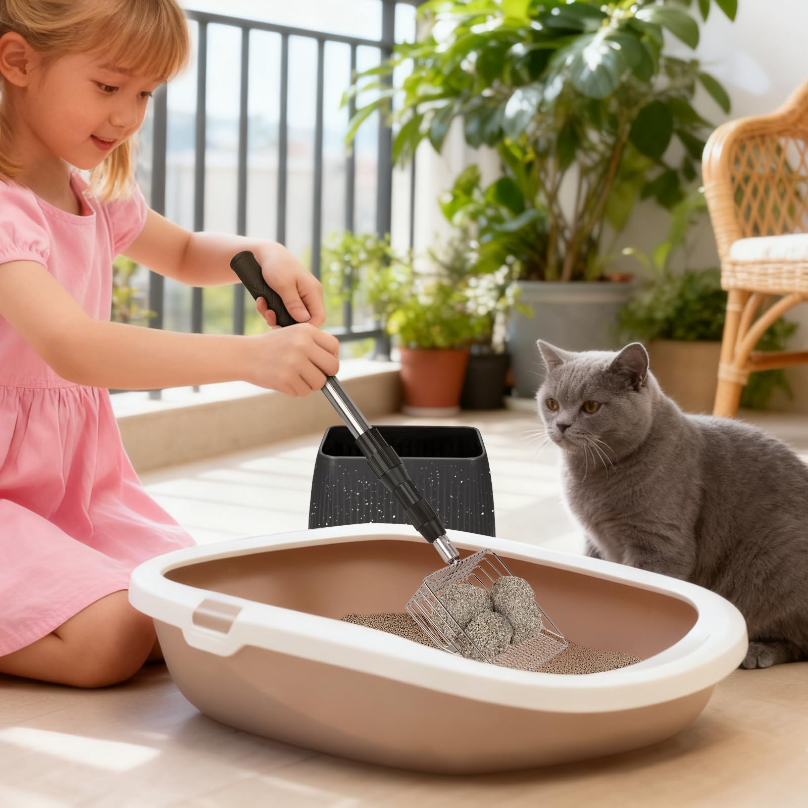 XBX durable cat-litter scooper built for frequent daily cleaning