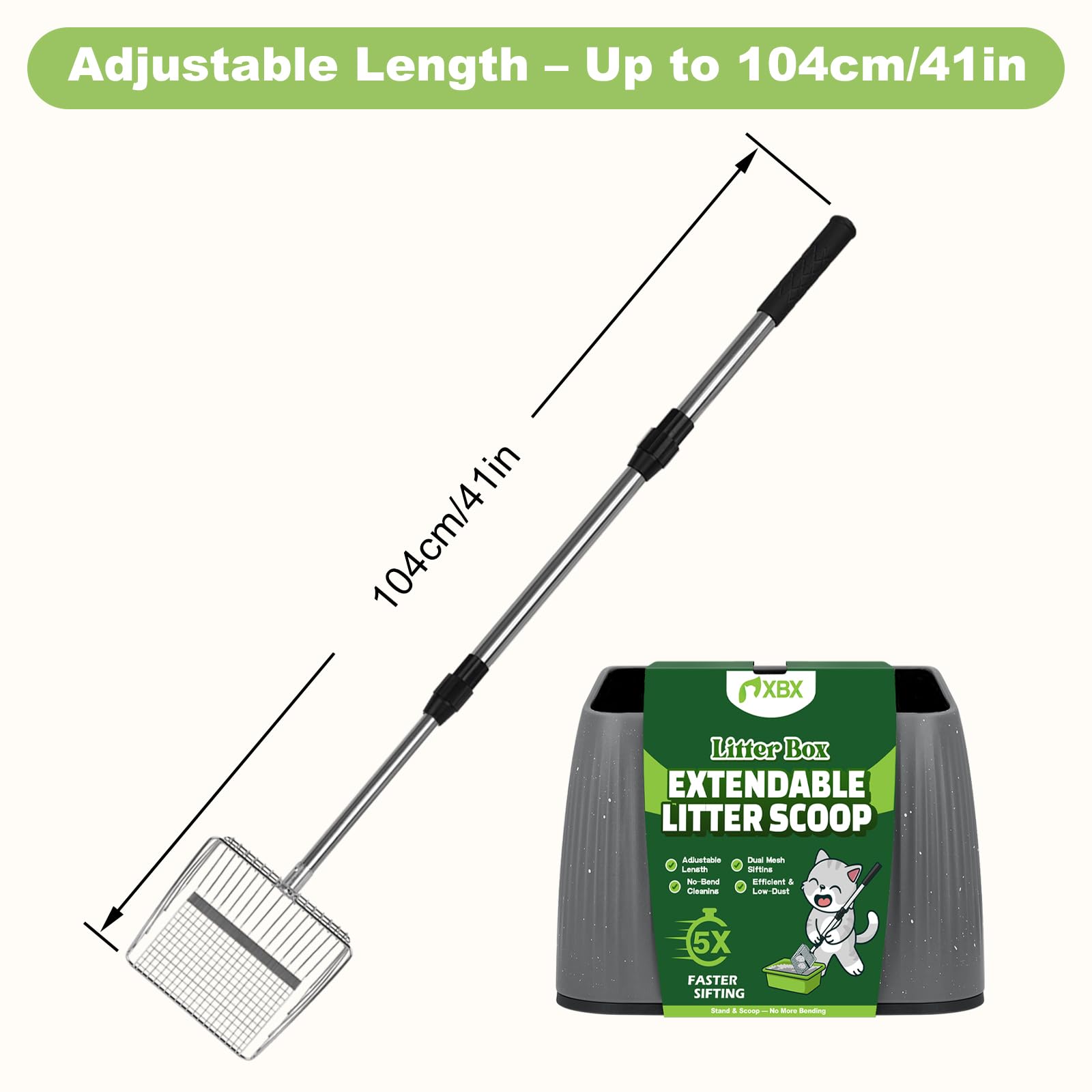 XBX litter scoop holder storage keeps area tidy and accessible