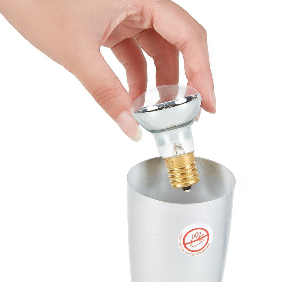 Xchime Volcano Lamp aluminum base and glass body for durability