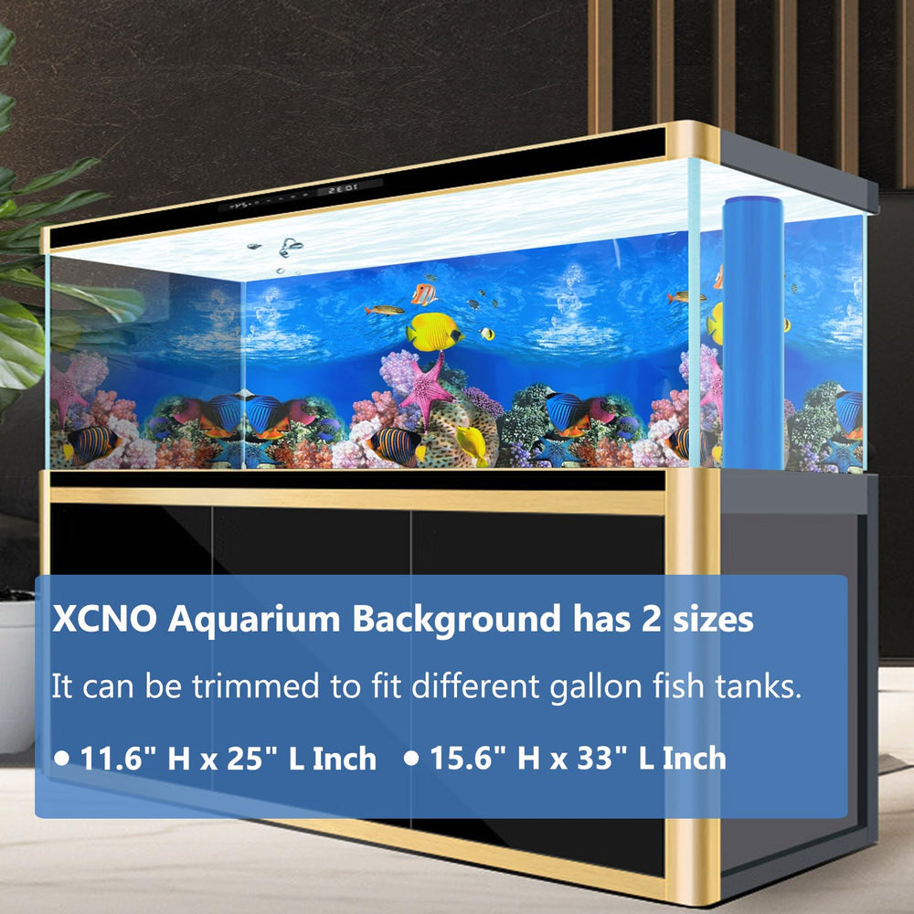 XCNO double-sided background poster for easy tank decorating and viewing