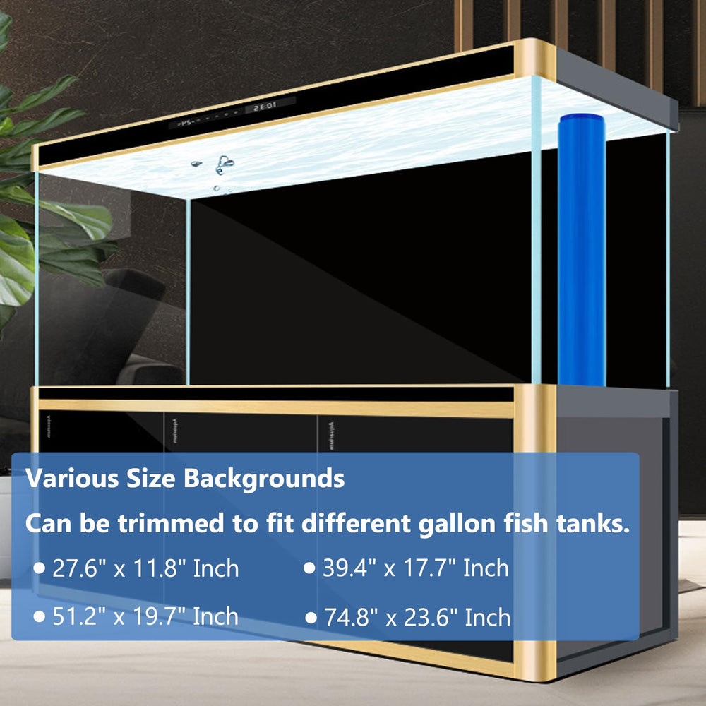XCNO aquarium background static cling black hiding hoses conceals equipment for tidier tanks.