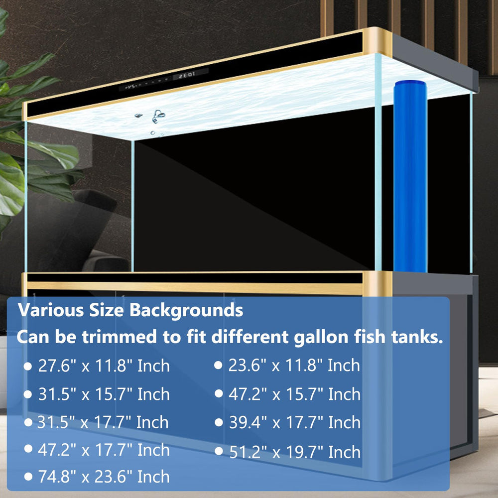 XCNO aquarium background hides hoses and equipment for tidier tank