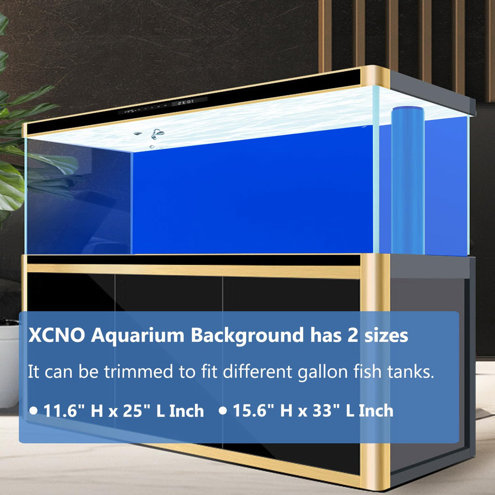 XCNO blue black backdrop placed in-tank creates lifelike depth and ambiance