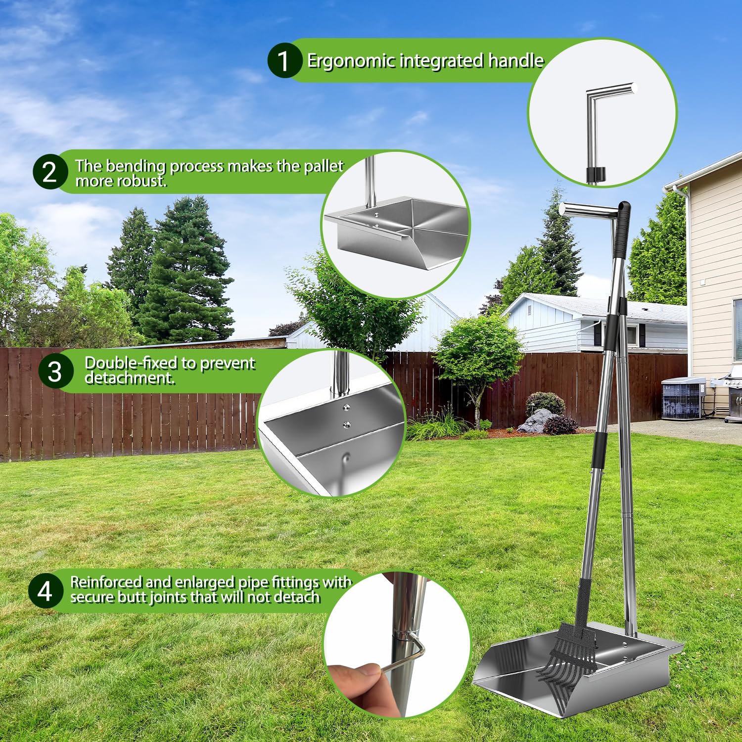 XDMURYM Pooper Scooper snaps together for compact storage