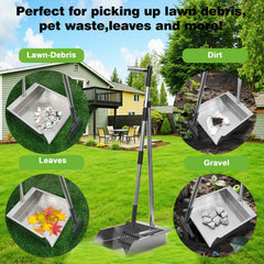 XDMURYM Pooper Scooper stainless tray shows durable rust-resistant surface