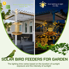 XDW-GIFTS solar bird feeder night lighting enhances evening bird watching.