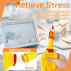 Xeehwb large rubber chicken – stress-relief and laughter during fetch.