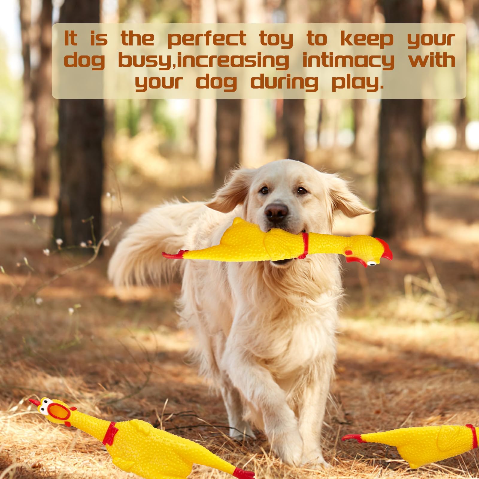 Xeehwb durable odorless rubber chicken withstands chew sessions