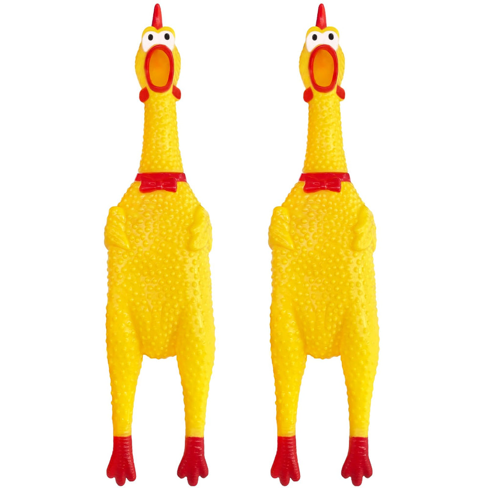 Xeehwb large rubber chicken dog toy 12 inch ready for fetch and gnawing fun