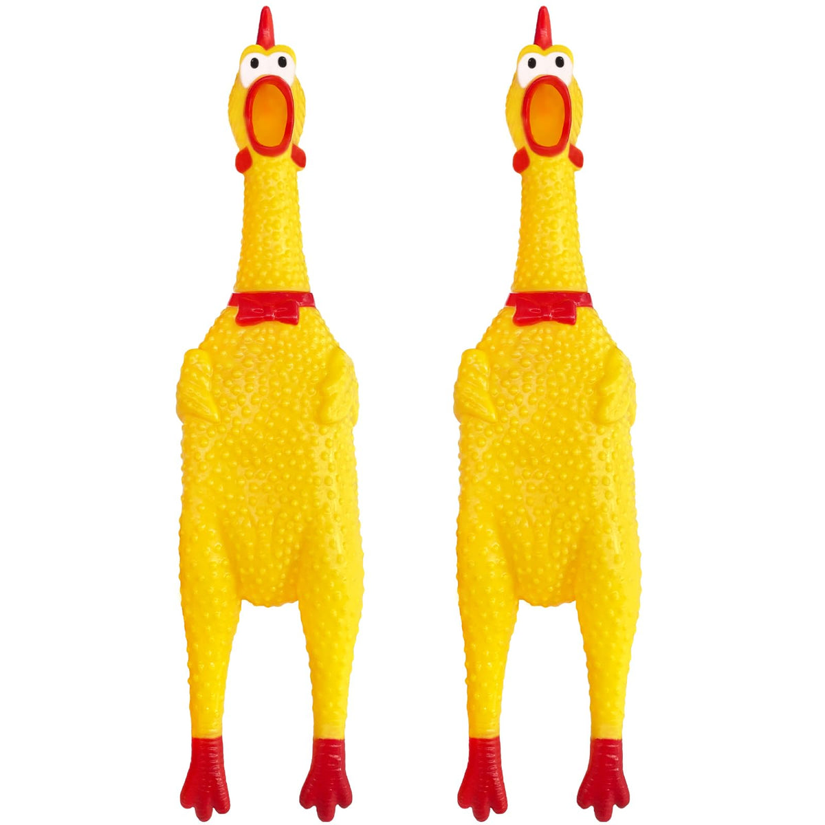 Xeehwb large rubber chicken dog toy 12 inch ready for fetch and gnawing fun