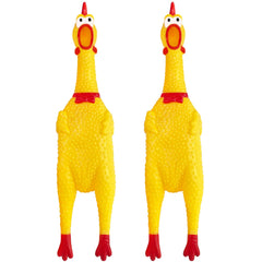 Xeehwb large rubber chicken dog toy 12 inch ready for fetch and gnawing fun
