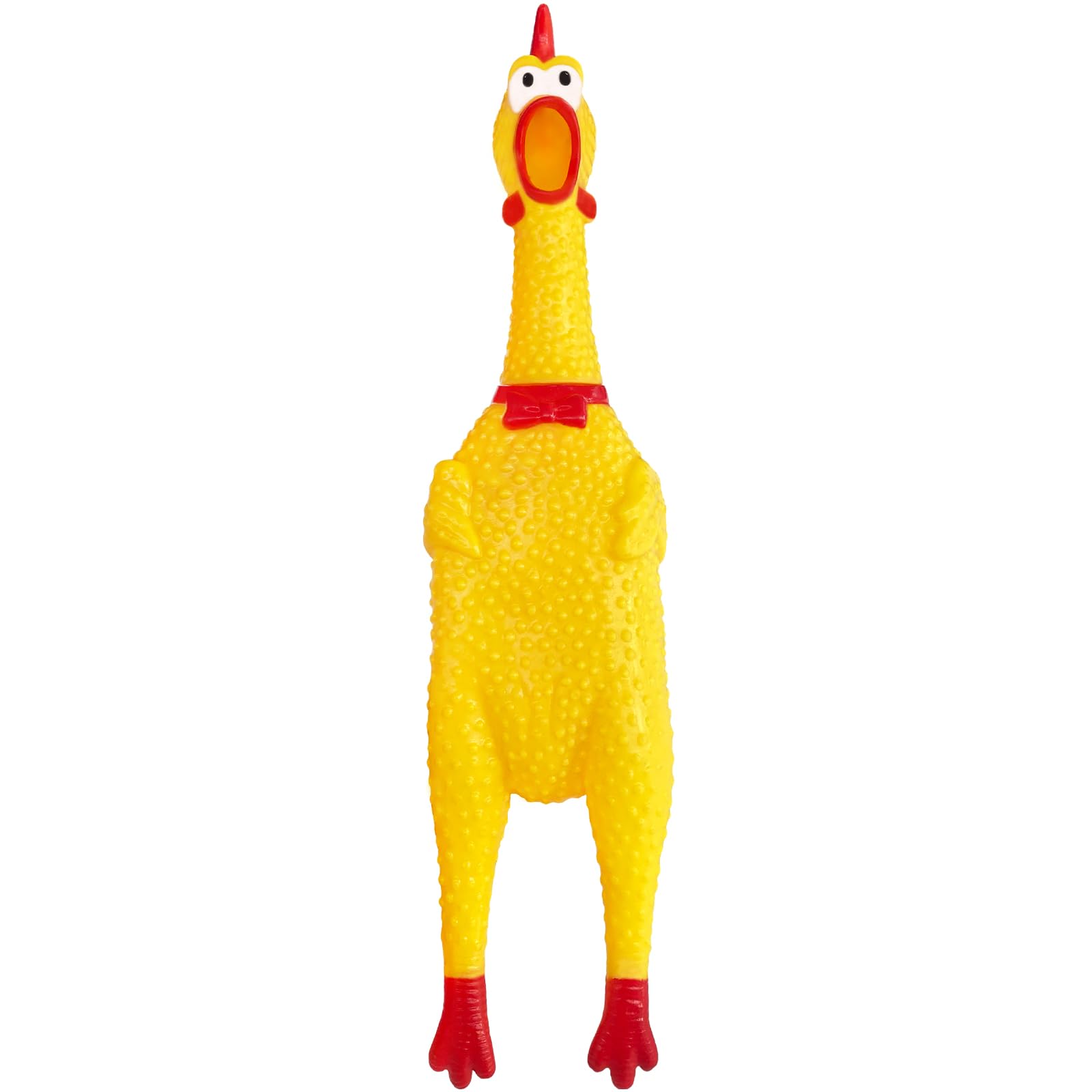 Xeehwb rubber chicken 12in yellow screaming toy for playtime fun