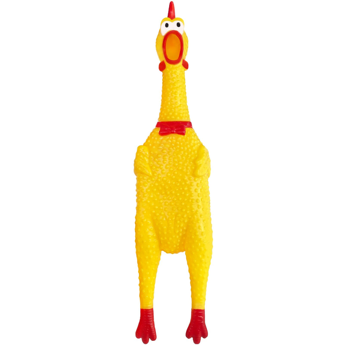 Xeehwb rubber chicken 12in yellow screaming toy for playtime fun