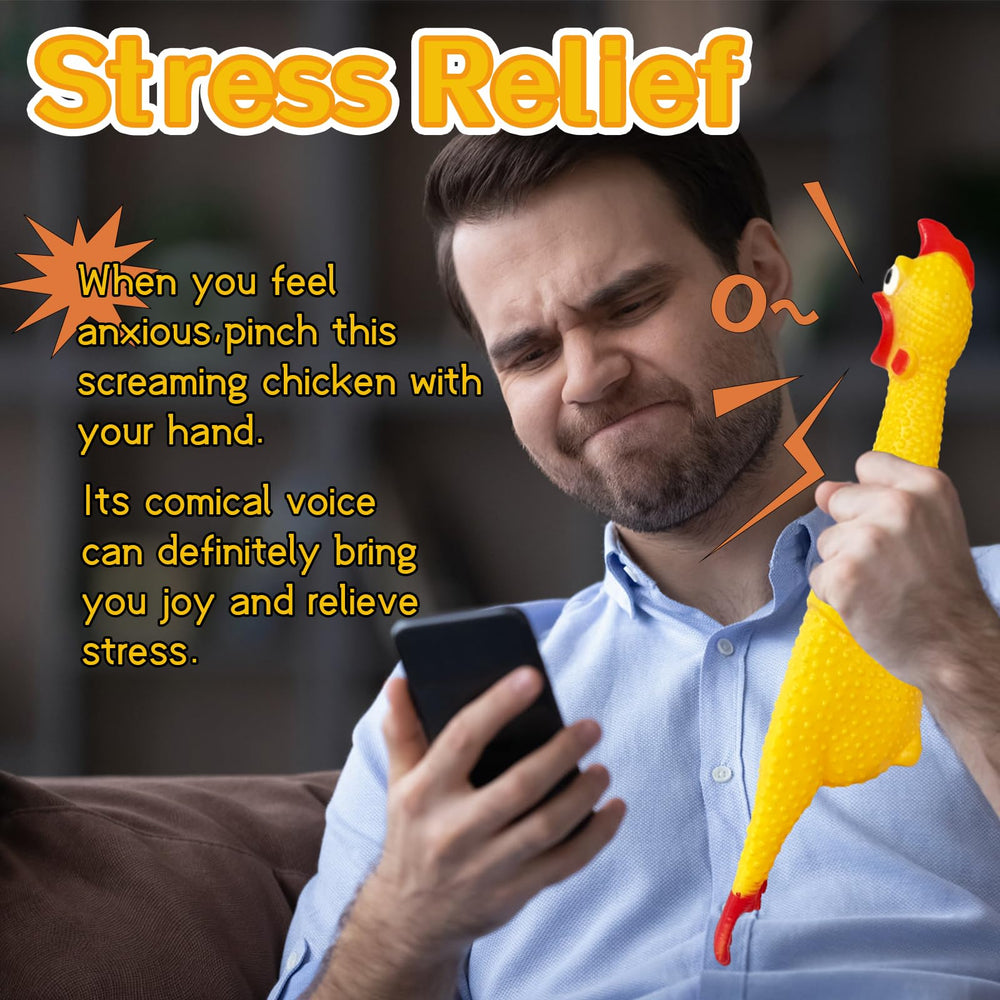 Xeehwb rubber chicken durable odorless rubber for long-lasting play