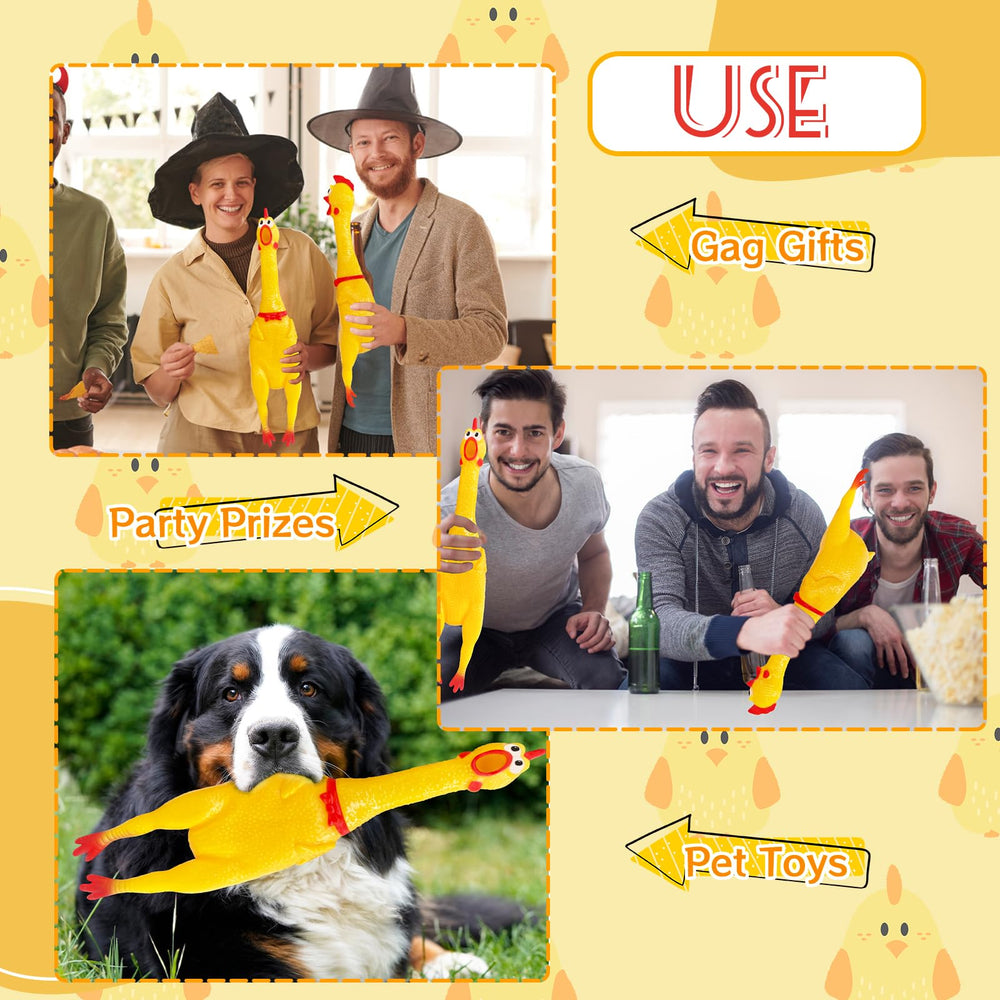 Xeehwb soft rubber chicken with safe edges for all ages