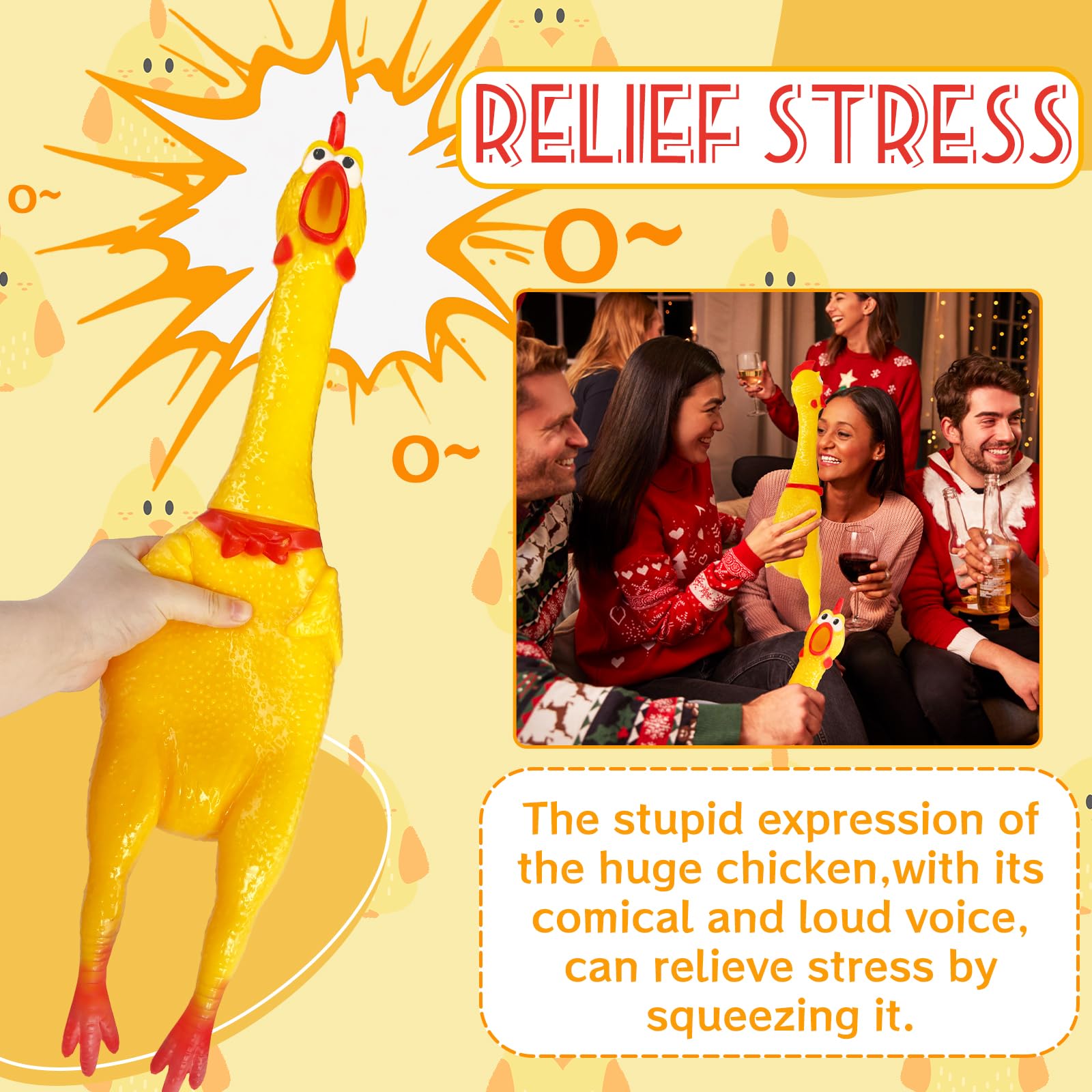 Xeehwb squawking prank gift shown with party laughter possibilities