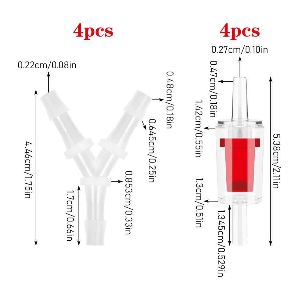 Xelsluthe check valve included for leak-proof aquarium tubing connections.