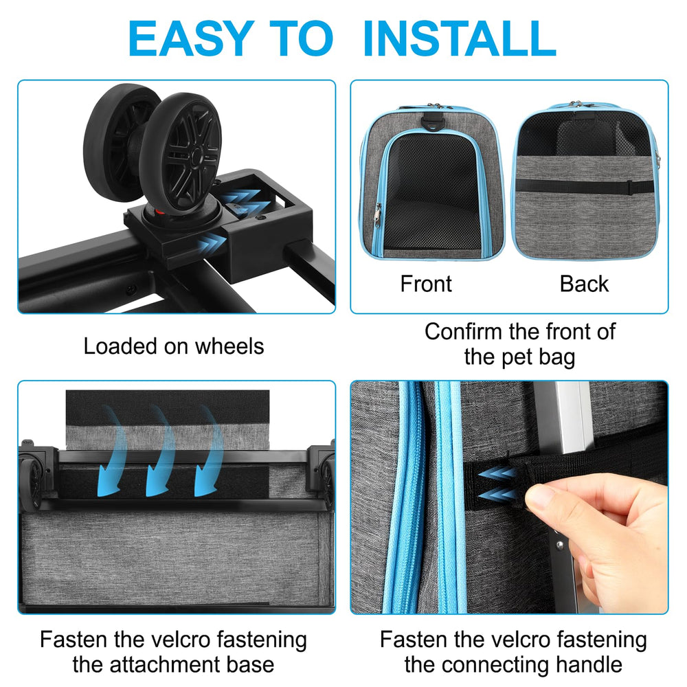 Xeoca pet carrier expandable side mesh provides extra room and airflow.