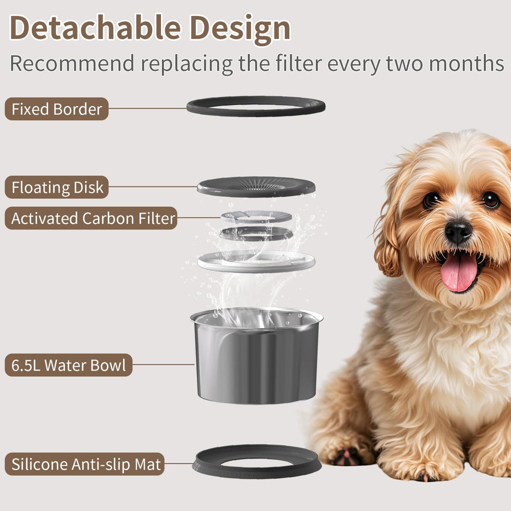 Xetino 6.5L bowl base features anti-slip silicone for stable placement.