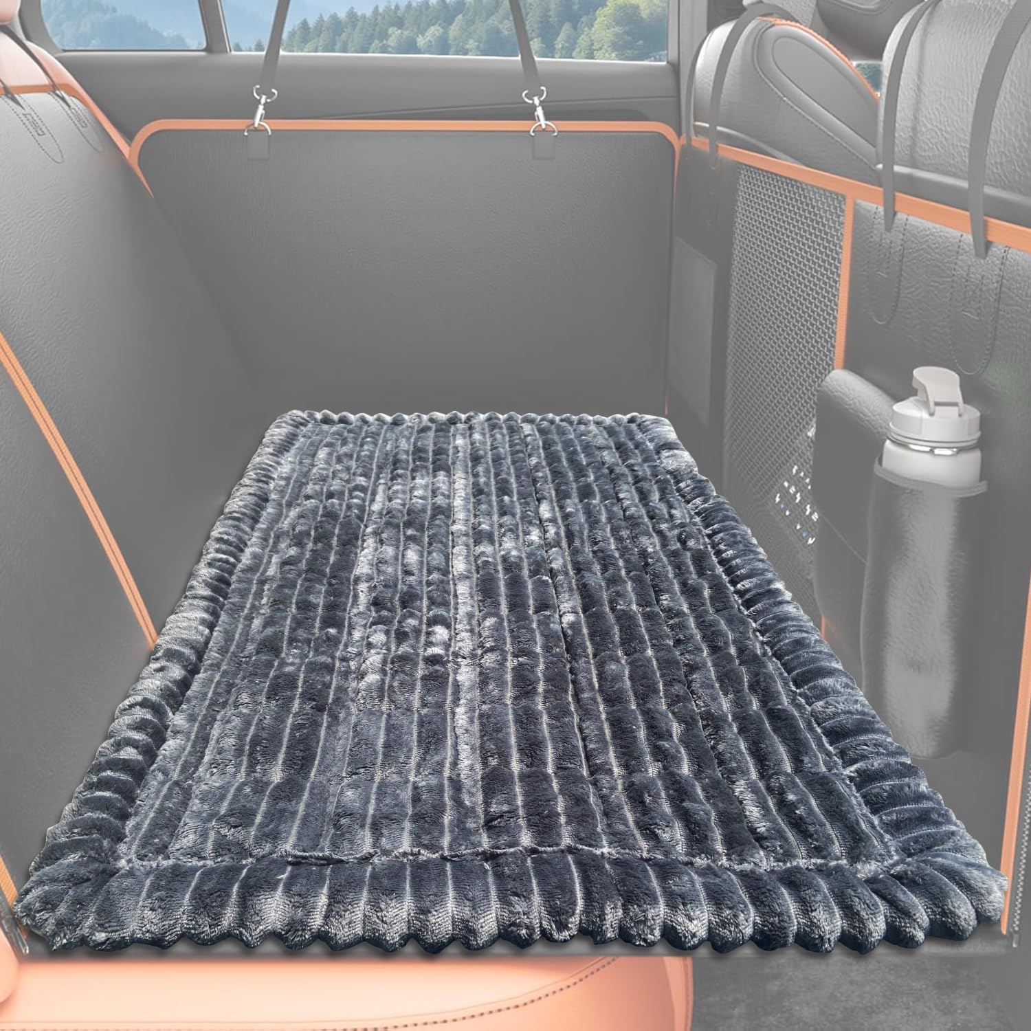 XFEXM dog bed mat backseat setup offers a comfy, secure ride for pets.