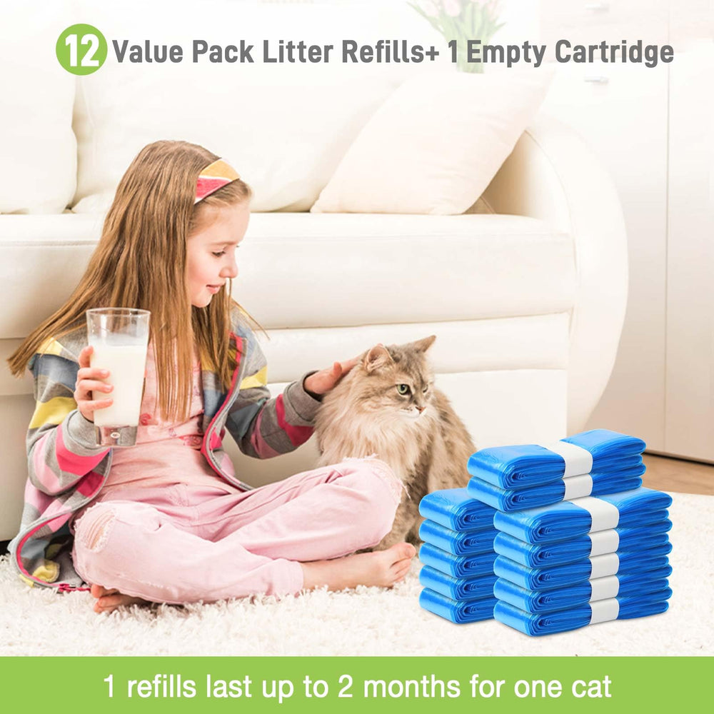 Xfire genie compatible bags illustrate fit for Standard Plus XL pet pails