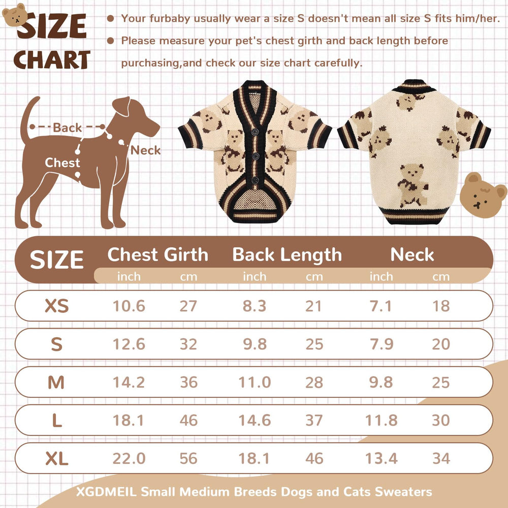 XGDMEIL front button detail enables easy dressing for small dogs.