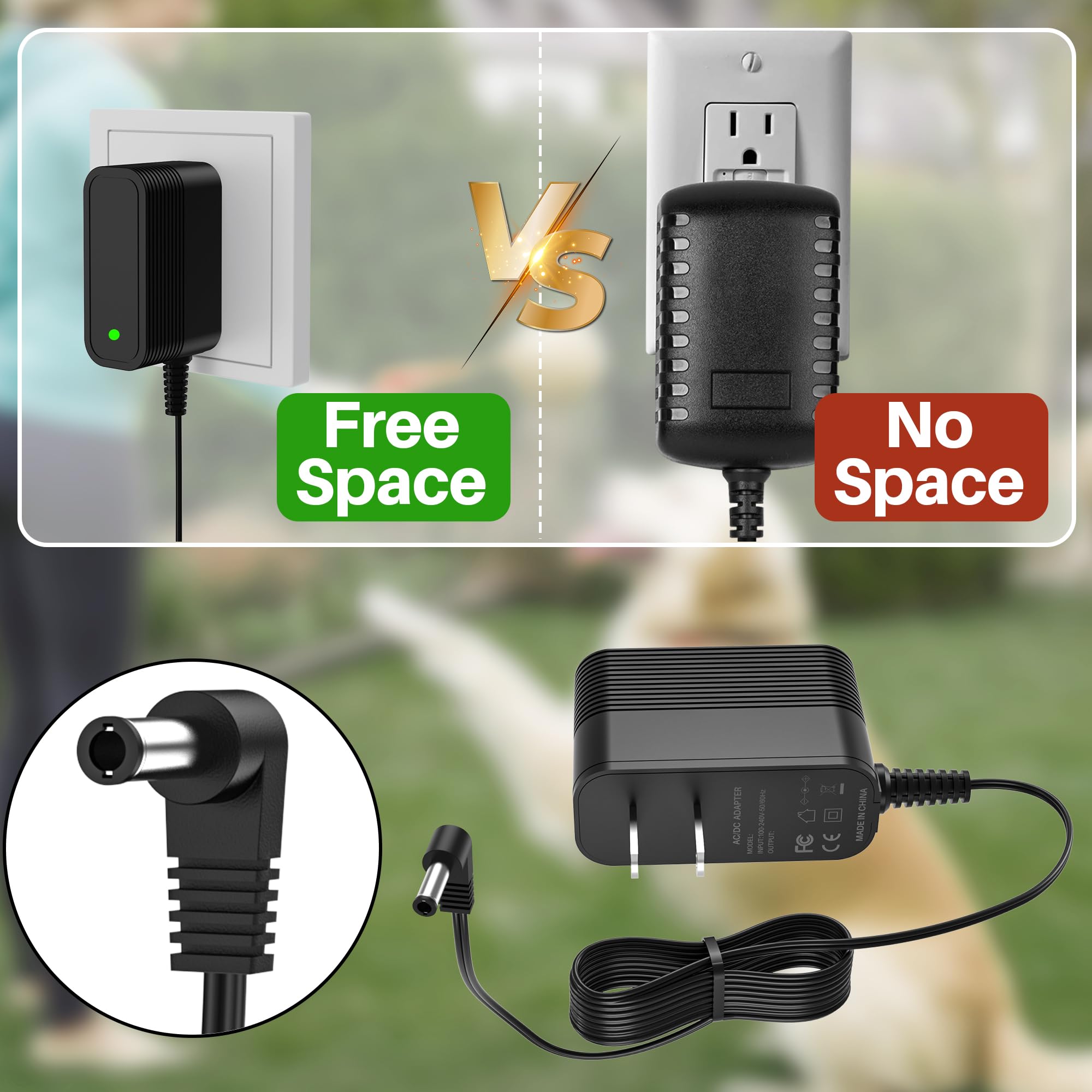 XHUCHINMAL 5-foot cord length offers reach for convenient wall outlet placement.