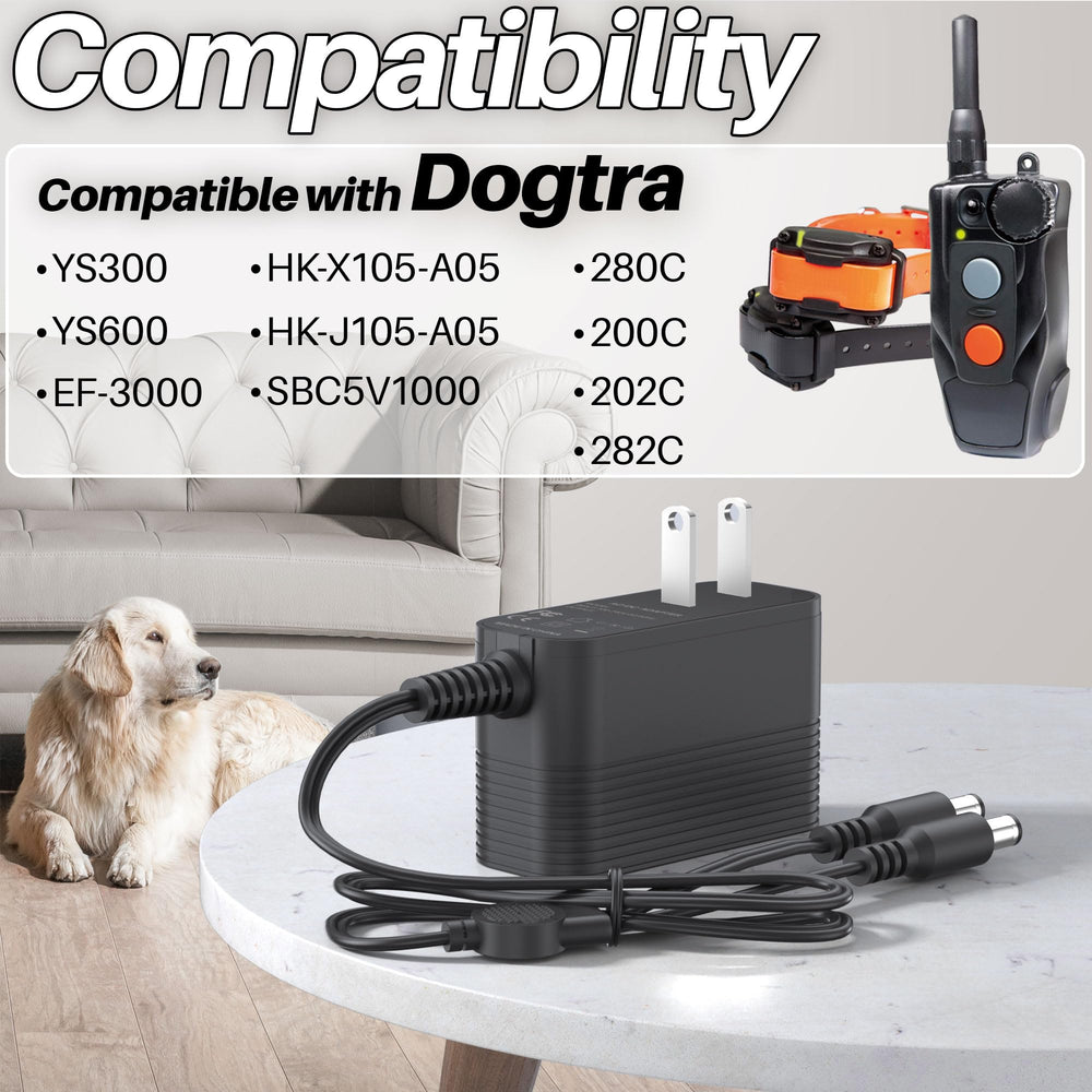 XHUCHINMAL Dogtra charger for 282C supports safe charging with over-temperature protection.