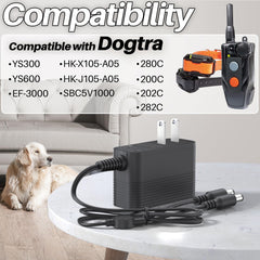 XHUCHINMAL Dogtra charger for 282C supports safe charging with over-temperature protection.