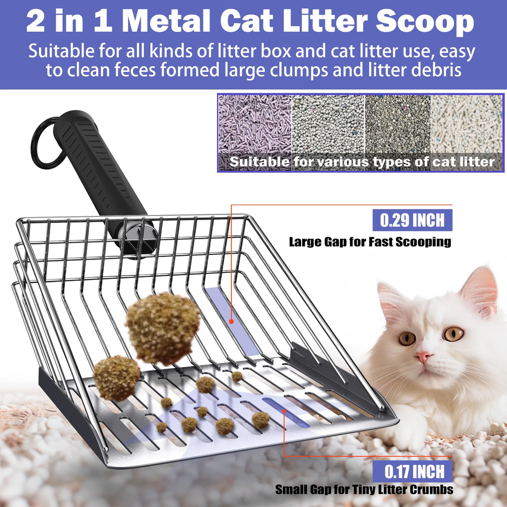 XIAOXINGYUN cat litter scooper with broom and dustpan set enables fast debris sweep