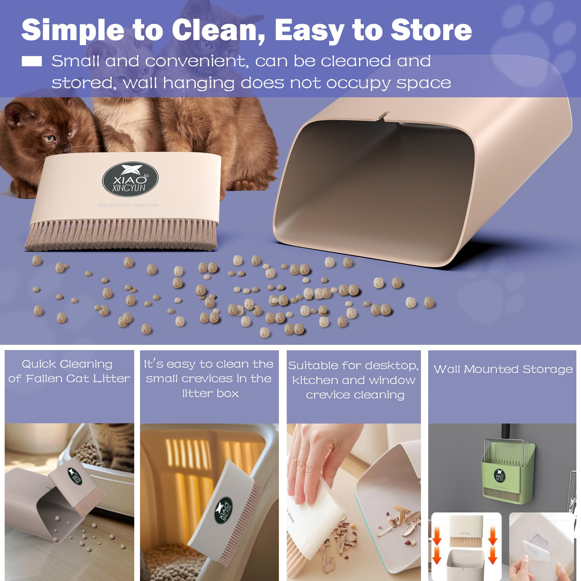 XIAOXINGYUN scooper fine grid catches small litter particles for cleaner boxes