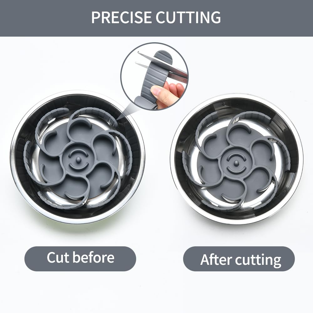 XIAOZHIHUI slow feeder bowl insert cuttable edge adapts to bowl sizes