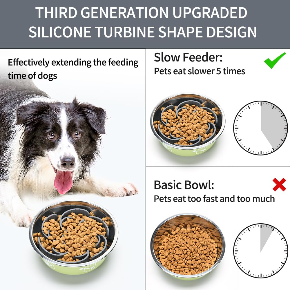 XIAOZHIHUI slow feeder bowl insert suction base for secure feeding